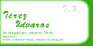 terez udvaros business card